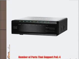 Cisco SG200-08P 8-port (4 Reg   4 PoE) Gigabit PoE Smart Switch (SLM2008PT-NA)