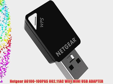 Netgear A6100-100PAS 802.11AC WIFI MINI USB ADAPTER