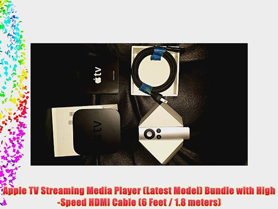 Apple TV Streaming Media Player (Latest Model) Bundle with High-Speed HDMI Cable (6 Feet /