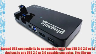 Plugable? 10-Port USB 3.0 SuperSpeed Hub with 48W Power Adapter and Two Flip-Up Charging Ports