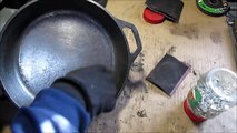 Sanding Smooth the inside of a Cast Iron Skillet