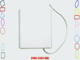 Panel Antenna 2.4GHz WiFi 10dBi Wireless Indoor/Outdoor Wide Angle 110? RP-SMA(F) Cable 1ft