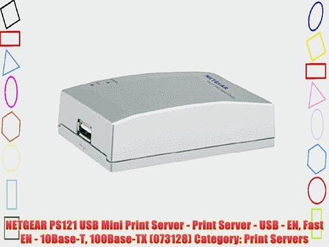 NETGEAR PS121 USB Mini Print Server - Print Server - USB - EN Fast EN - 10Base-T 100Base-TX