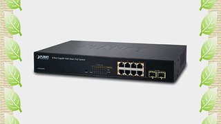 PLANET GSD-802PS / 8-Port 10/100/1000Mbps with 2 Shared SFP Web Smart PoE Switch