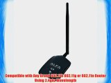 Alfa AWUS036NHA - Wireless B/G/N USB Adaptor - 802.11n - 150Mbps - 2.4 GHz - 5dBi Antenna -