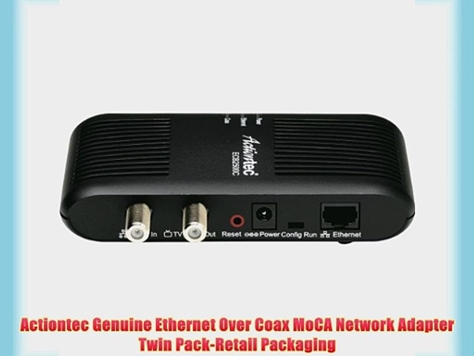 Actiontec Genuine Ethernet Over Coax MoCA Network Adapter Twin Pack-Retail Packaging