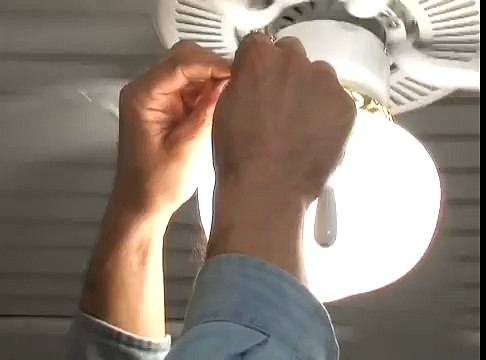 How to Install a Ceiling Fan : How to Turn on the Power & Test a Ceiling Fan