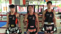 Tiger Muay Thai Techniques: Side step with lead hook followed by leg kick