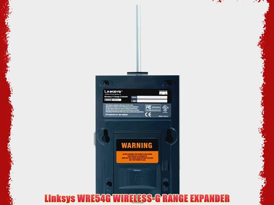Linksys WRE54G WIRELESS-G RANGE EXPANDER