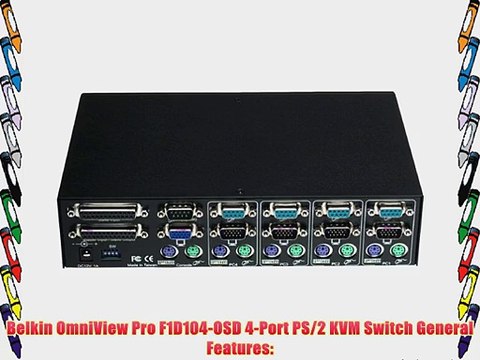 Belkin Omniview Pro 4Port KVM Switch Osd Rackmountable
