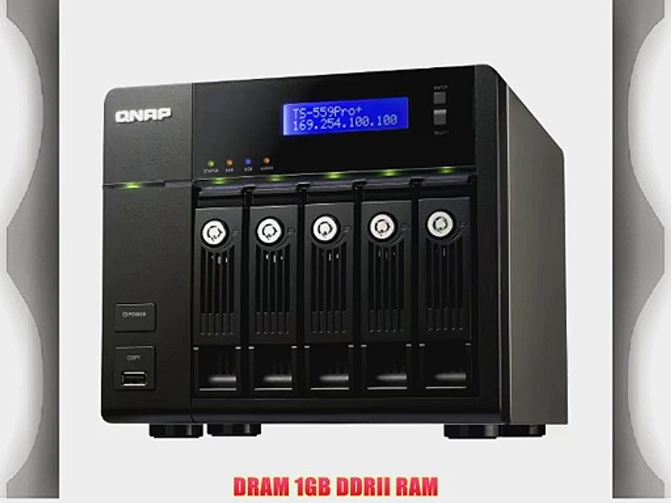 QNAP 5-Bay iSCSI SATA Dual-LAN Network Attached Storage TS-559-PRO -US