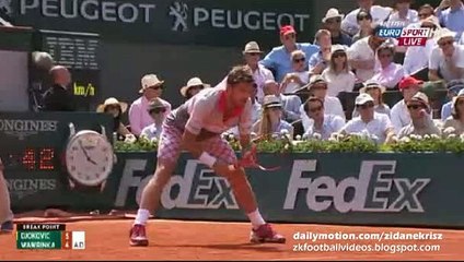 Djokovic Win the First Set | Djokovic vs Wawrinka Roland Garros Final 2015