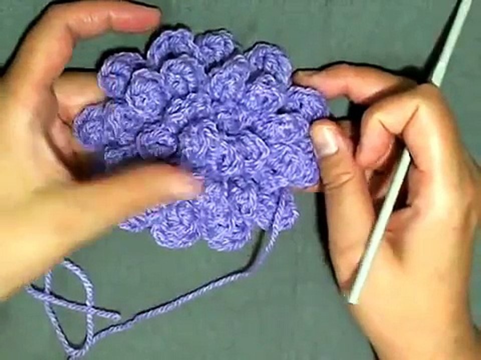 Flat Rose Flower - Crochet Tutorial