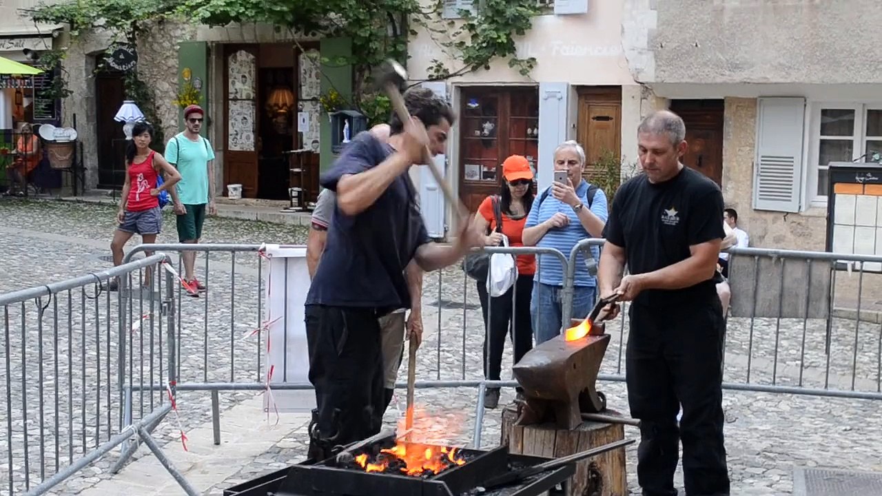 Démonstration de forge à Moustiers