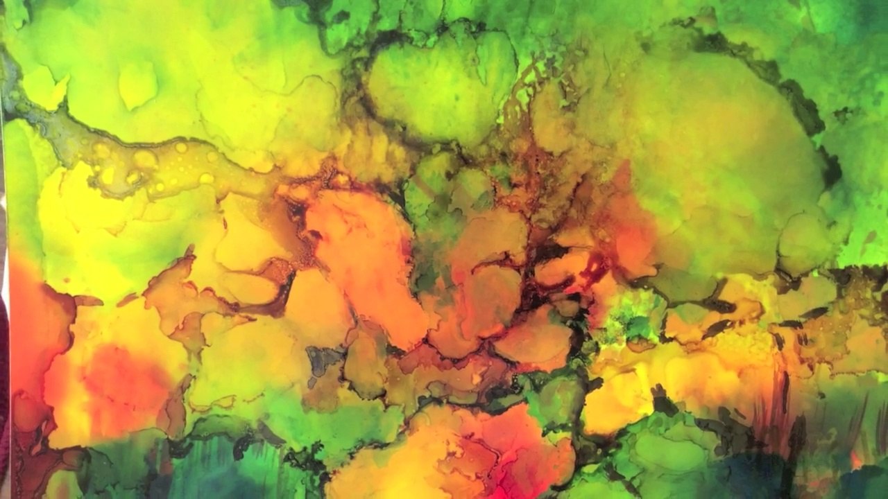 Step-by-step tutorial how to paint with Alcohol Inks