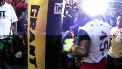 FLOYD MAYWEATHER; COMPLETE HEAVY BAG WORKOUT vs Marcos Maidana