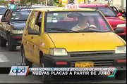 Cambio de placas para vehículos de transporte público y privado vence en junio