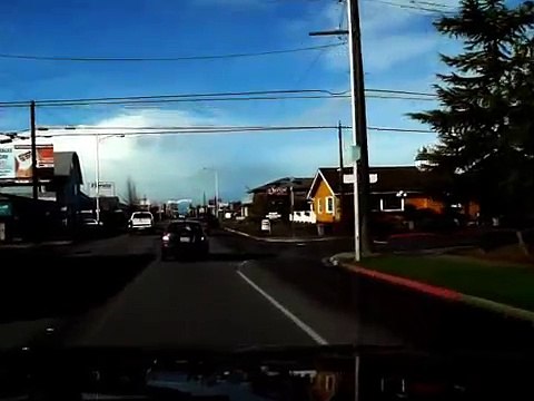 Driving into Port Angeles Washington.