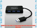 ALURATEK 4-Port USB 3.0 SuperSpeed Hub with Attached Cable / AUH2304F /