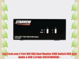 StarTech.com 2 Port DVI VGA Dual Monitor KVM Switch USB with Audio