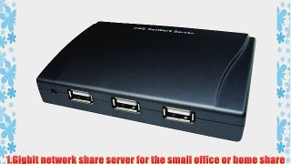 Colorfulworldstore Printer Gigabit Network Sharing server 4port Hub USB(black or white)