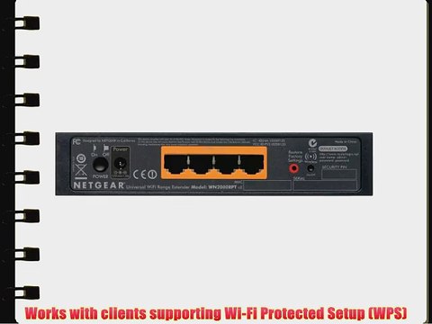 NETGEAR N300 Wi-Fi Range Extender - Desktop Version with 4-Ports (WN2000RPT)