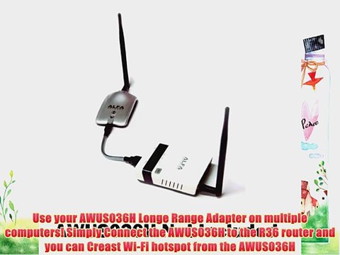 Alfa R36 802.11 b g N Repeater and Range Extender for AWUS036H can also be used as a 3G Router