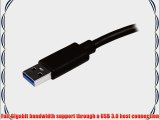 StarTech.com USB 3.0 to Gigabit Ethernet Adapter NIC with USB Port Black (USB31000SPTB)