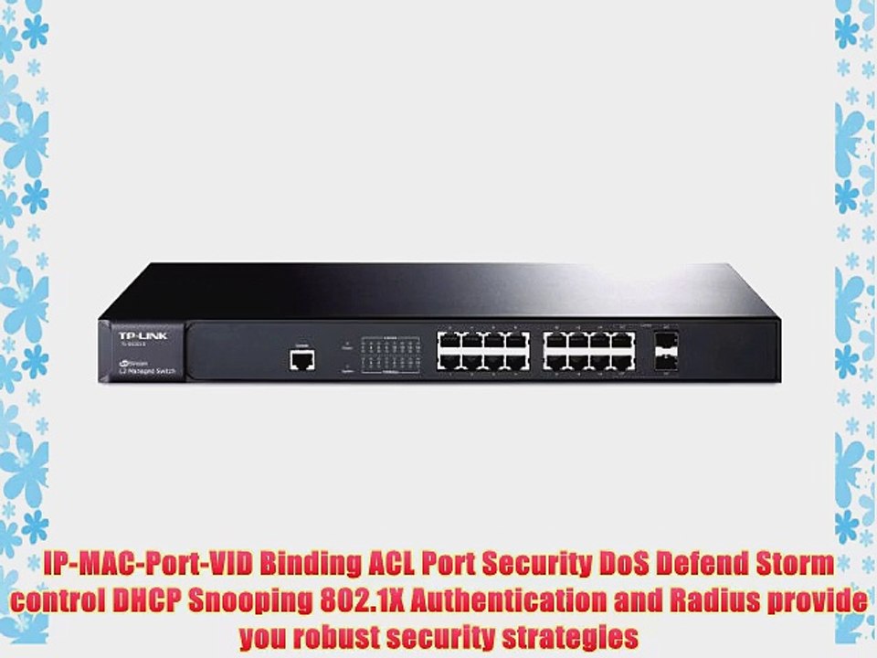 TP-LINK TL-SG3216 16-port Pure-Gigabit L2 Managed Switch 16 10/100/1000Mbps Ports 2 Combo Gigabit