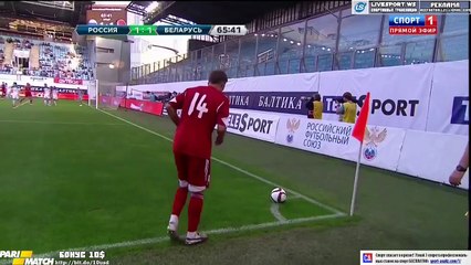 1-2 Syarhey Kislyak Goal - Russia vs Belarus 07.06.2015