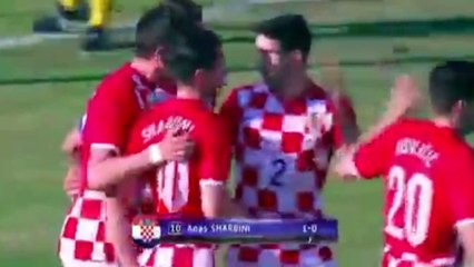 1-0 Anas Sharbini Goal | Croatia vs Gibraltar | Friendly Match 2015