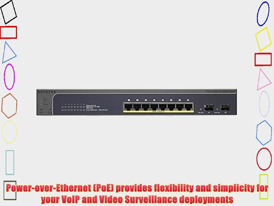 Netgear GS510TP ProSafe 8-Port Gigabit PoE Smart Switch with 2 Gigabit SFP Ports