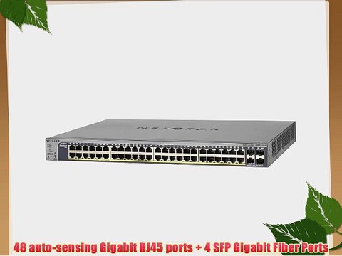 NETGEAR ProSAFE GS752TP 48-Port Gigabit PoE Smart Switch w 4 SFP Gigabit Fiber Ports