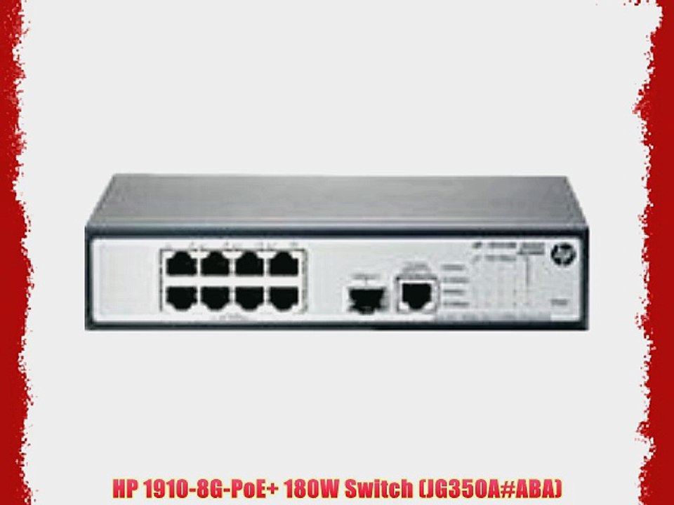 HP 1910-8G-PoE  180W Switch (JG350A#ABA)