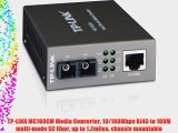 TP-LINK MC100CM Media Converter 10/100Mbps RJ45 to 100M multi-mode SC fiber up to 1.2miles