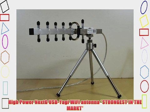 High Power USB-Yagi Plug and Play directional WiFi Antenna 802.11n 2200mW