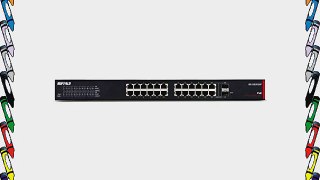 BUFFALO 24-Port Gigabit Green Ethernet PoE Web Smart Switch with 2 SFP Slots - BS-GS2024P (BS-GS2024P)