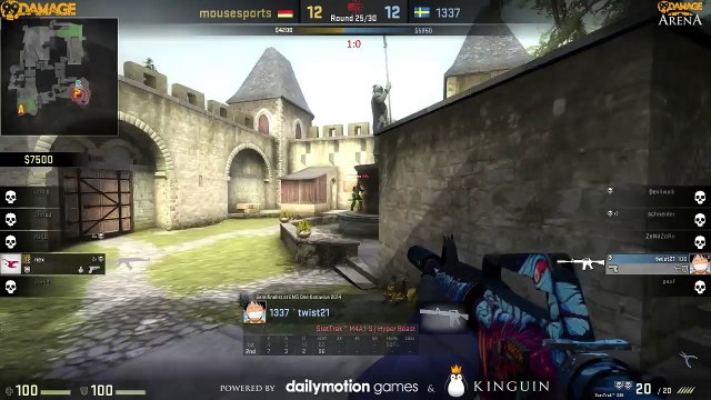 dabo0 - 99DMG Arena 1337 vs mouz @~18:30-19CEST; GPlay 0:2 1337 (REPLAY)