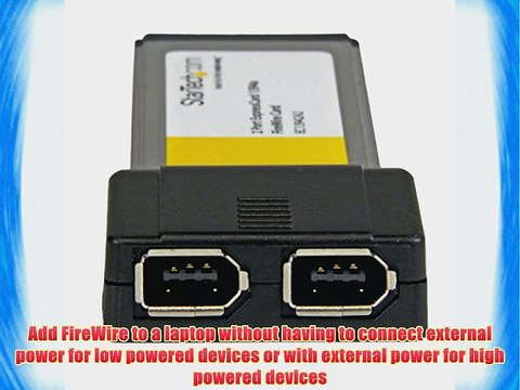 2 Port ExpressCard 1394a FireWire Laptop Adapter Card