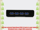 StarTech.com 4 Port SuperSpeed USB 3.0 Hub - Black (ST4300USB3)