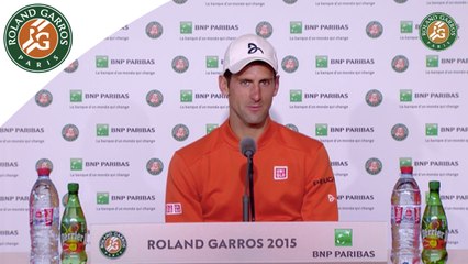 Conférence de presse Novak Djokovic Roland-Garros 2015 / Finale