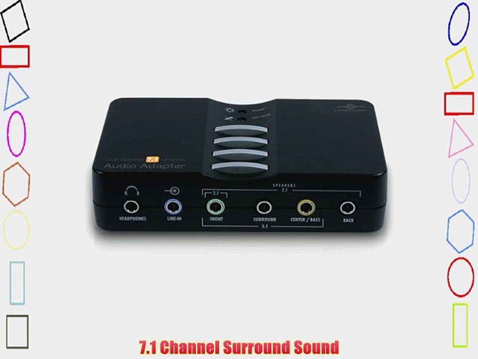 Vantec USB External 7.1 Channel Audio Adapter (Black)