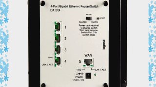 OnQ/Legrand DA1054 4Port Gigabit Router/Switch Platinum Grey