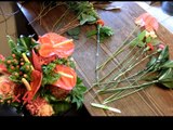 花束とラッピング4　作り方 フローリストいかるが Florist Ikaruga