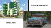 Car & Buildning - Made in 3D (3Ds Max)