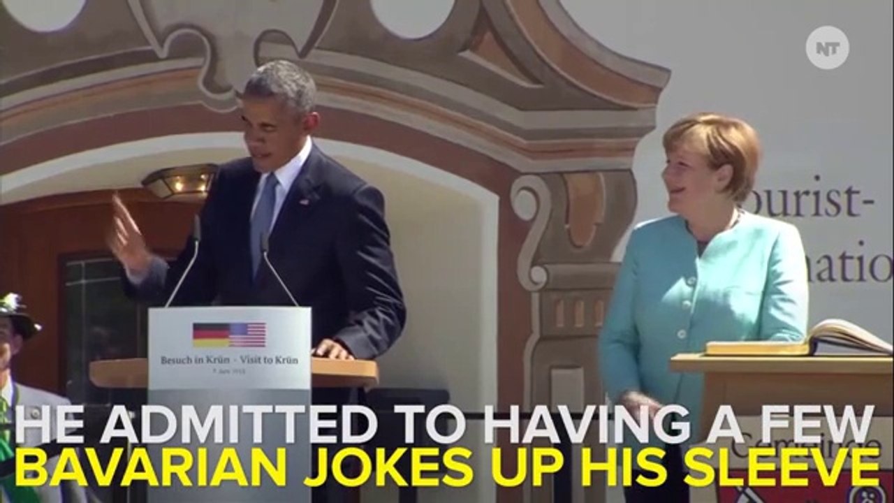 Obama Attends G7, Making lots of Jokes during Speech