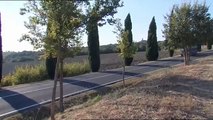 Mercedes Benz Viano Fun footage driving scenes tuscany