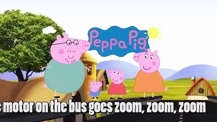 Peppa Pig Wheels on the Bus Peppa Pig Cartoon Animation Song with lyrics