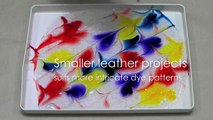 Leather Dye Solution for Dying Leathercraft with Swirling Marble Colours