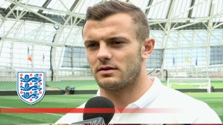 Post match interview with Jack Wilshere and England debutant Jamie Vardy